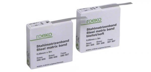 Bandes matricielles en acier inoxydable avec distributeur (3M.) - 5 mm de large et 0,03 mm d'épaisseur (3m.) Img: 202005231