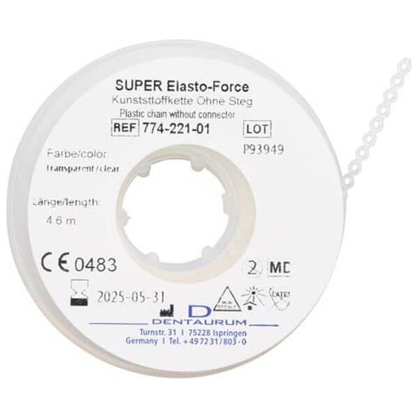 Super Elasto-Force : Chaîne en plastique transparent (rouleau de 4,6 m) Img: 202503081