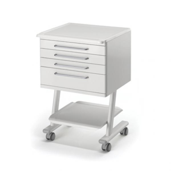 Panier mobile 4 tiroirs BLANC comptoir CERAMICA MOD. RC4 Img: 202106121