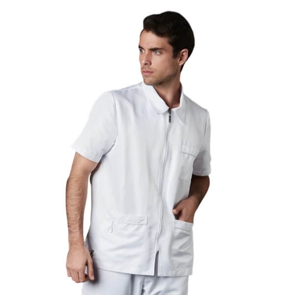 Blouse sanitaire antibactérienne pour hommes - Blanc L Img: 202307011