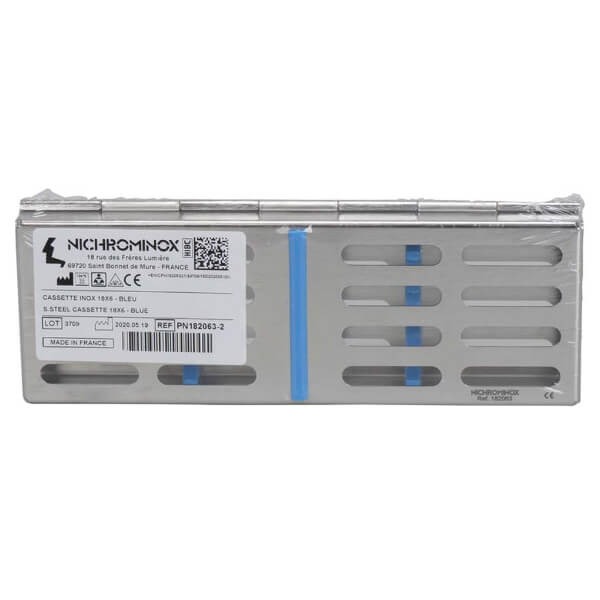 Cassette pour instruments dentaires - 5 instruments Bleue (18 x 6) Img: 202503081