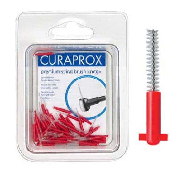 Curaprox Cra Roto : brosse à spirale ultra fines (50 unités) - Rouge Ø 2,5 mm : Img: 202008291