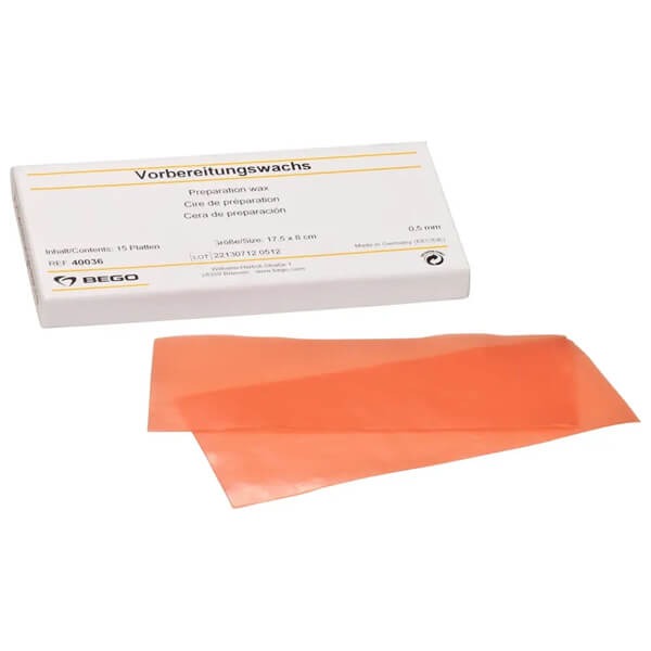 BEGO : Cire de préparation (15 pcs) - 0,5 mm - Rouge Img: 202503151