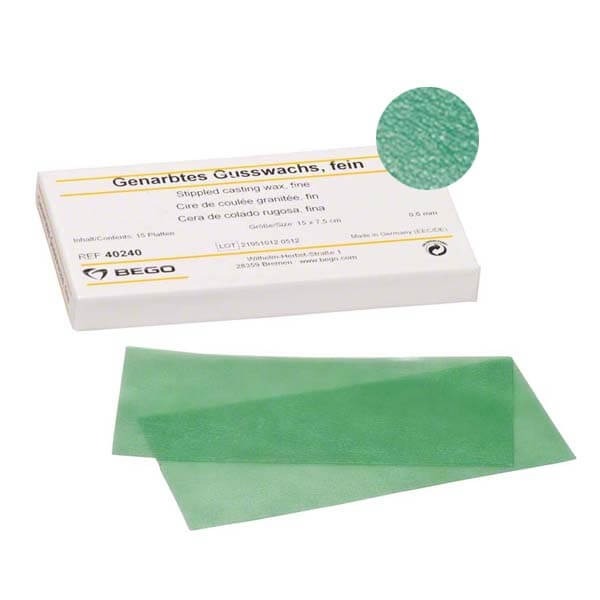 BEGO Cire brute fine 0.6mm 15 feuilles Img: 202301211