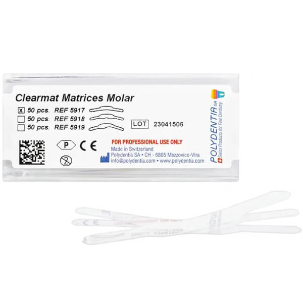 Clearmat : Matrices transparentes en polyester pour molaires Img: 202503151