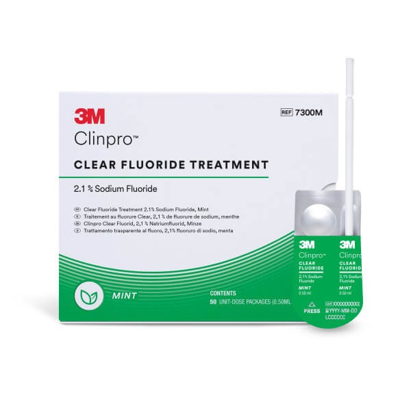 Clinpro Clear : Traitement au fluor en unidoses de 0,5 ml - Menthe (50 pcs) Img: 202501041