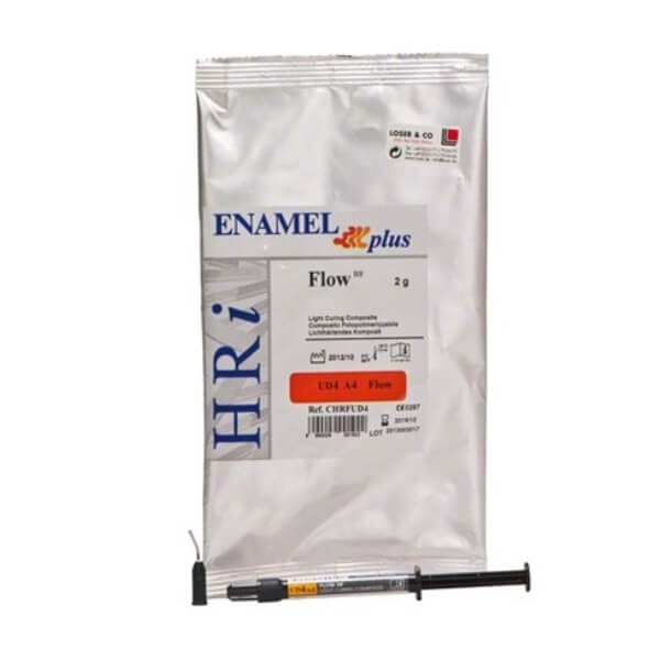Enamel plus HRI: Composite Flow HF pour dents postérieures en seringue (2 g) - 1 seringue de 2 g - Couleur : UD4 Img: 202307011