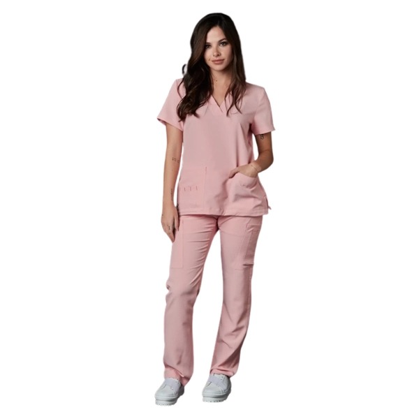 Ensemble sanitaire pour femme Catherine Square Antibactérien - Rose - XS Img: 202307011