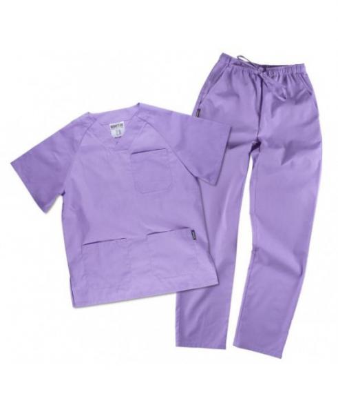  Pyjamas de clinique - Couleurs variées-Taille 3XL- Lilas Img: 202006201