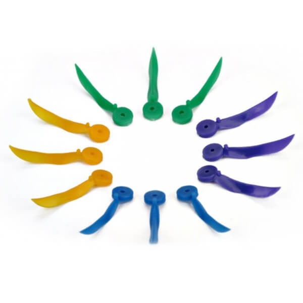 Dental Wedge : Cales rondes en plastique (100 pièces) - L (Lilas) Img: 202503081