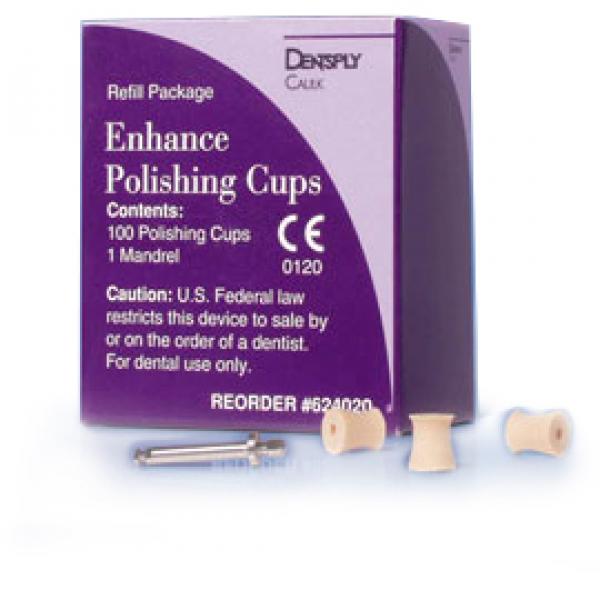 ENHANCE cupule de polissage composite Dentsply 100unités + mandril