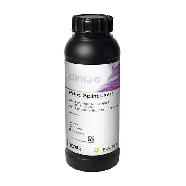 Dima Print Splint Clear : Résine 3D pour gouttières dentaires (1 kg) Img: 202505241