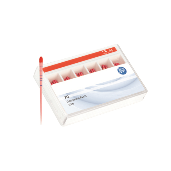 Pointes de gutta-percha FQ (100 unités) - N : 25 - C : 04 Img: 202601242
