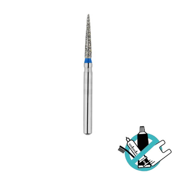 Fraise diamantée FG conique pointue 858 (5 pièces) - T : 014 - G : Fin - L : 8,0 mm Img: 202603141