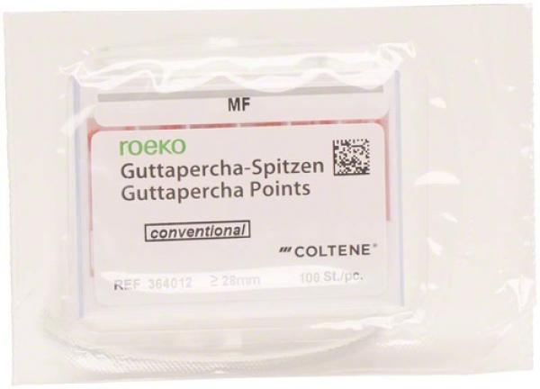 Pointes de Guttapercha conventionnelle (100 pièces) - F (100u.) Img: 202005231