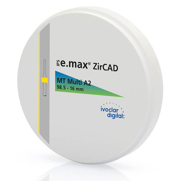 IPS e.max ZirCad : Disque en zirconium multicouche MT (Ø98,5) - A3 - 16 mm Img: 202507191