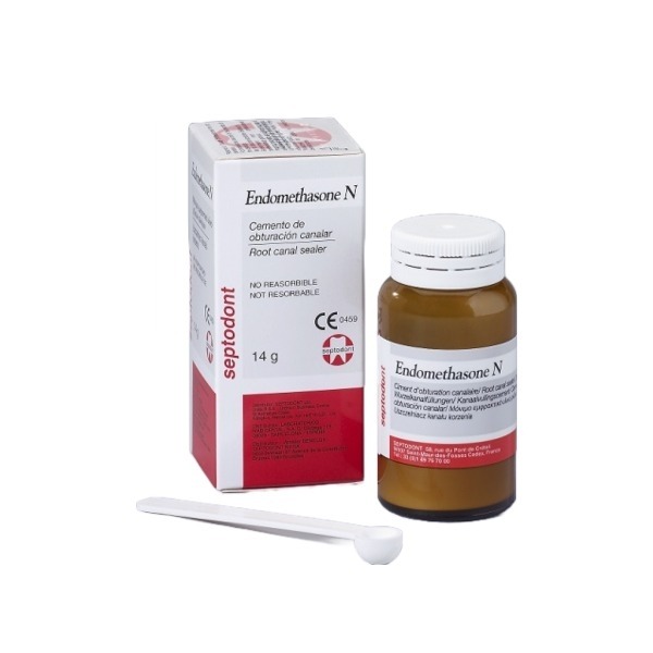 Endométhasone N : Ciment d’obturation Orange (Pot de 14 gr) Img: 202211121
