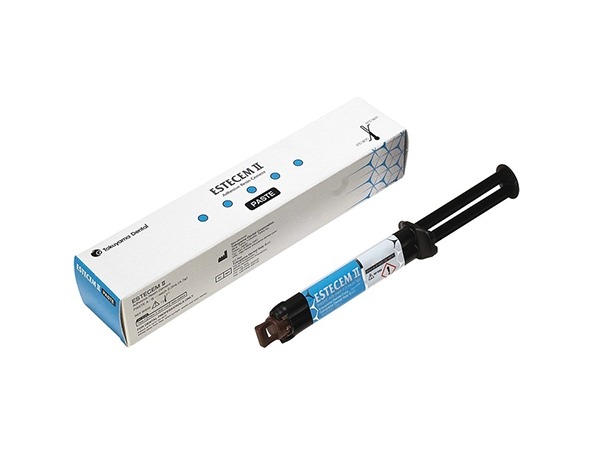 Estecem II : ciment définitif (seringue de 9,4 g) - BLANC OPAQUE Img: 202204301