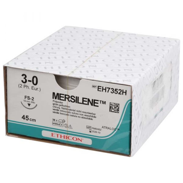 Mersilene : Suture non résorbable en polyester - 36 pièces - T : FS2 - C : 3 - L.H : 45 cm Img: 202411301