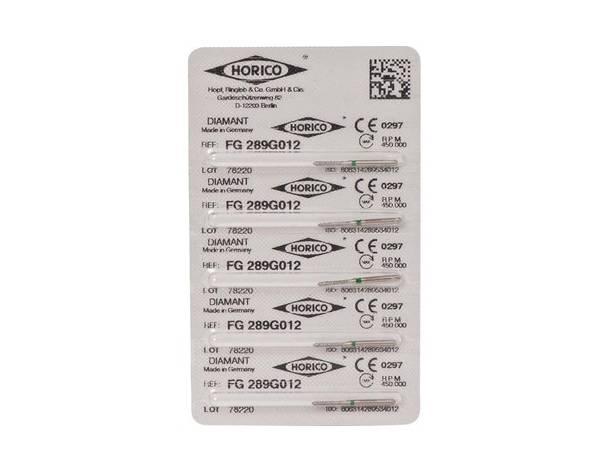 Fg 289 - Fraise diamantée (5 unités) - Vert ISO 012: Img: 202008291