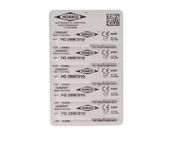 Fg 289 - Fraise diamantée (5 unités) - Rouge ISO 010: Img: 202008291