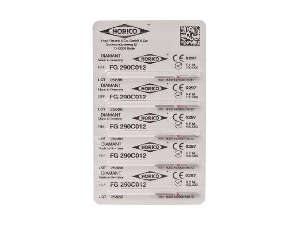 Fg 290 - Fraise diamantée (5 unités) - Rouge ISO 012 Img: 202008291