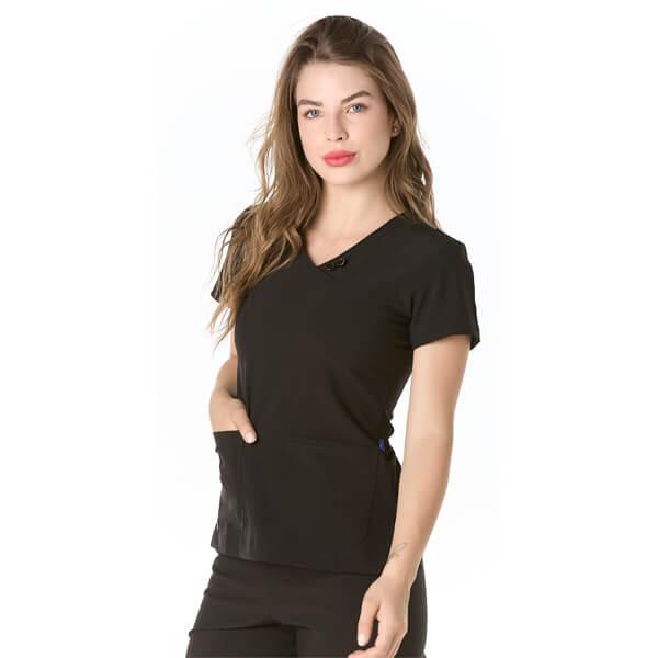 Blouse sanitaire Brooklyn pour femmes Répulsif Antibactérien  - XS - Noir Img: 202209171