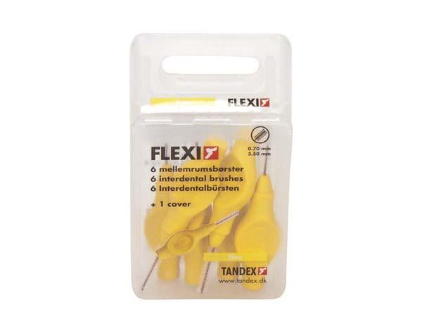 Flexi : Brosses interdentaire Jaunes Ø 0.70 mm mini-6 unités Img: 202010171