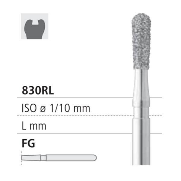 Fraise 223/6 830RL Diamantée Poire CA (6 unités) - Nº014 Img: 202204301