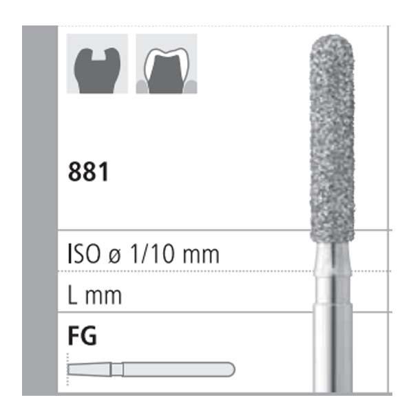 Fraise 315S/6 C 881 Diamantée Cylindrique CA (6 pcs) - Nº014 Img: 202204301
