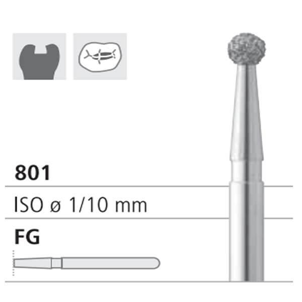 Fraise 400S/6 C 801 Diamantée en forme de Balle CA (6 pcs) - Nº023 Img: 202204301