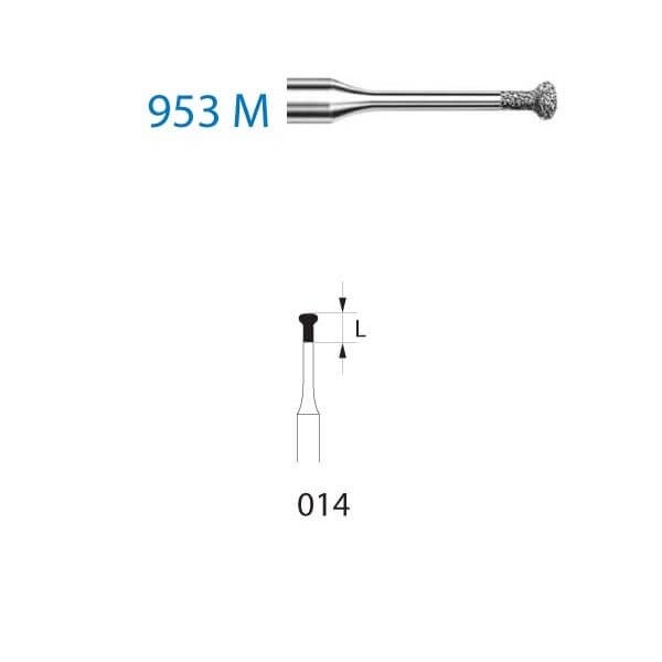 Fraise diamantée clinique 953M pour turbine (5 unités) Img: 202306031