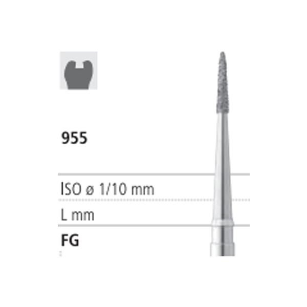 Fraise 90D9/6 955 Diamantée en forme de Lance FG (6 unités) - Nº007 Img: 202204301