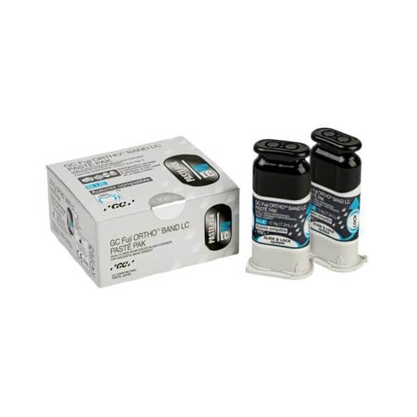 Fuji ORTHO BAND Paste Pack : Type de pâte de verre ionomère - Fuji ORTHO BAND LC (2 x 12.9 gr + Bloc No. 22) - Compatible Automix Img: 202308191
