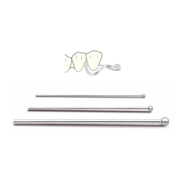 Crochet à bille pour l'orthodontie - 0,9 mm (100 pièces) Img: 202401061