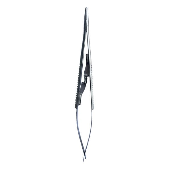 Porte-Aiguille Castroviejo 18 Cm Droit - Pince Microchirurgicale à Mors TC - Pour Ophtalmo, Dentaire