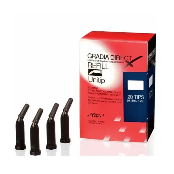 GC GRADIA Direct X, Unitip 20x0.16ml (0.3g), X-A1 Img: 202308261