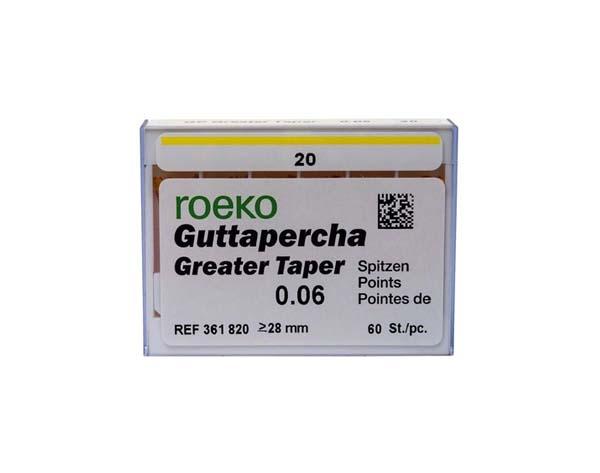 Greater Taper Conic 6 : Points Guttapercha (60 pcs.) - 20 Img: 202104171