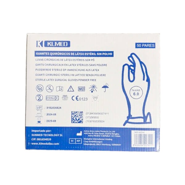 Gants stériles en latex sans poudre (50 pièces) Img: 202502151