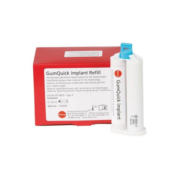 GumQuick Implant : Matériau pour masque gingival à double cartouche - 4 x 50 ml Img: 202503081
