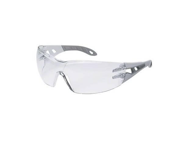 Hager iSpec Pure Fit: Lunettes de protection pour visage (différentes couleurs)-Monture grise et verre transparent. Img: 202010171