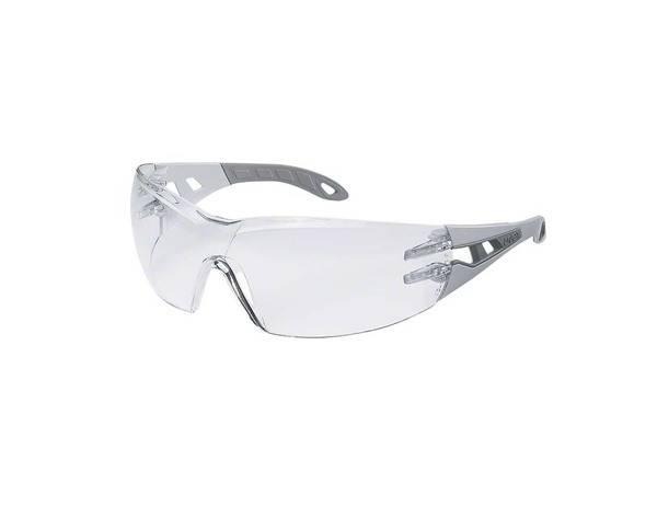 Hager iSpec Pure Fit:  Lunettes de protection pour visage (différentes couleurs)-Monture grise et verre transparent. Img: 202010171