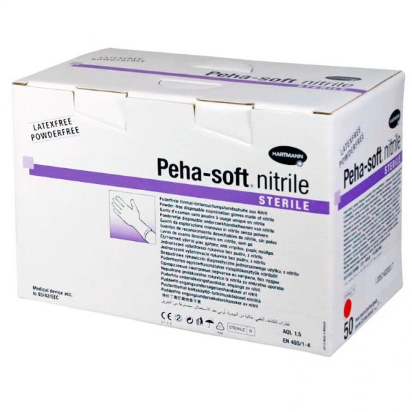 PEHA-SOFT GANTS NITRILE STERILE 50 unités Taille L Img: 202010311