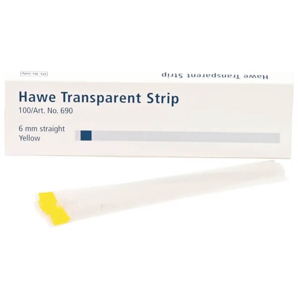 Bandes transparentes droites pour les matériaux d'obturation antérieure Img: 202503151