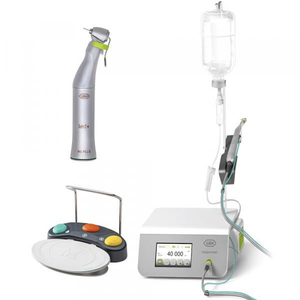 Kit moteur d’implantologie Implantmed SI-1023 et pédale S-N2 - Implantmed Plus + Micromoteur (sans lumière) + CA WI-75E/KM (avec lumière autogénérée) Img: 202511221