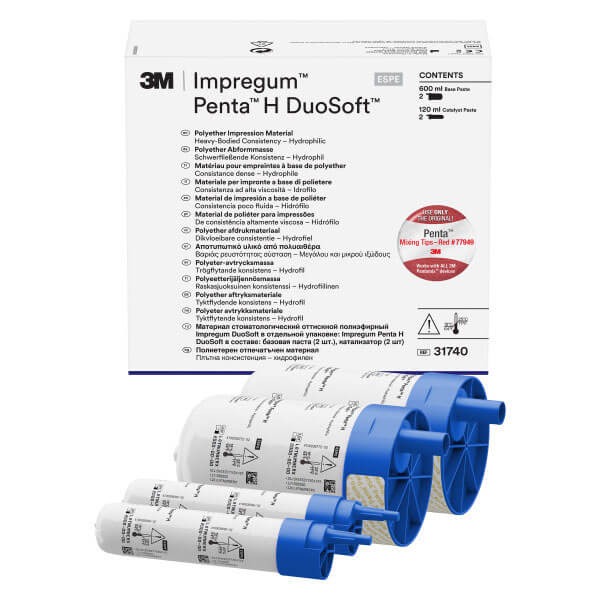 IMPREGUM PENTA H DUOSOFT - RECHARGES POLYÉTHER (2 BASES x300ml. + 1 CATALYSEUR x60ml.) Img: 202409071