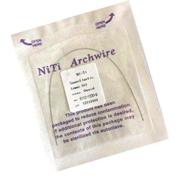 ARCS ORTHODONTIE NiTi SUPER-ÉLASTIQUE NATUREL 10unités Img: 202101091