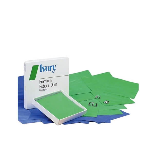 Ivory Rubber Dam Digues en caoutchouc vertes (36 pcs) Kulzer