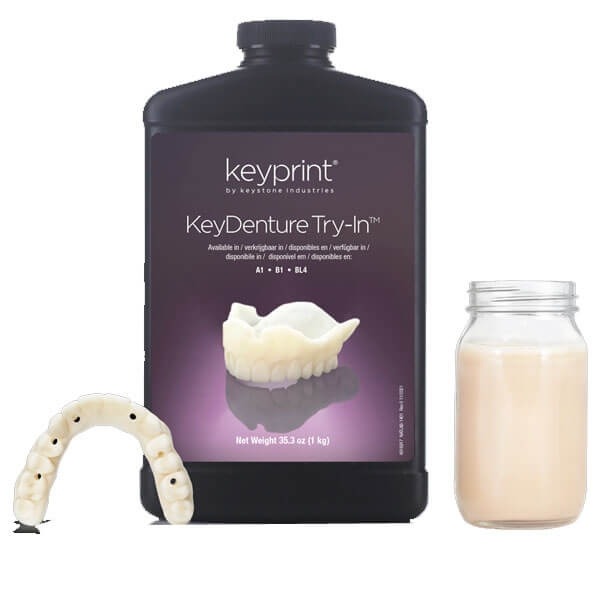 KeyDenture Try-In : Résine 3D - A1 classe I (0,5 Kg) Img: 202302111