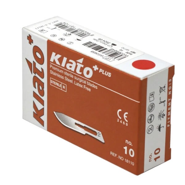 Kiato Plus : Lames de bistouri chirurgicales en acier inoxydable stérile (100 pcs) - Nº 10 Img: 202404061